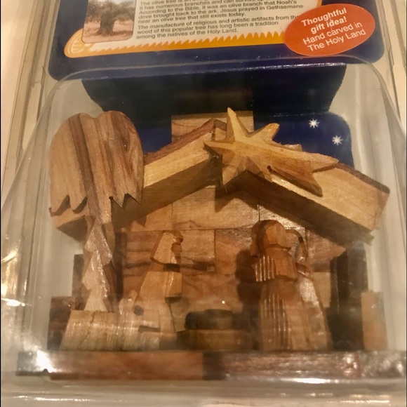JoyBrite Vintage Hand Carved Nativity Scene Olive Wood Made in Israel New - Picture 2 of 8